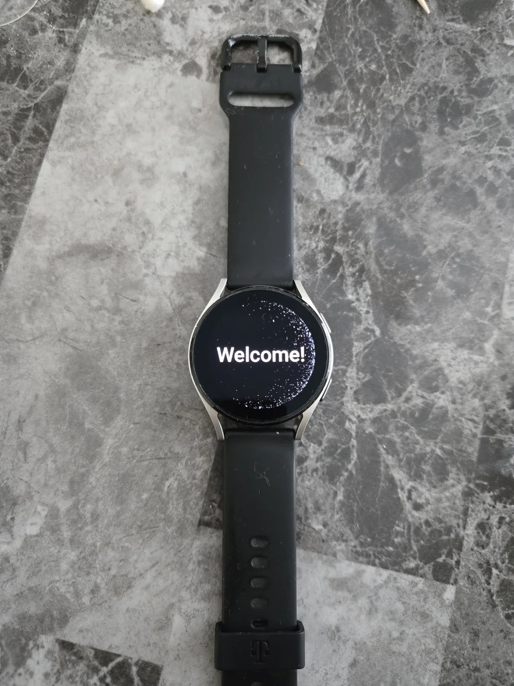 Samsung Galaxy Watch4 Silver Case with Black Band